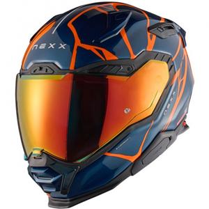 Nexx X.WST3 B-Side full-face motoristična čelada modro-oranžna