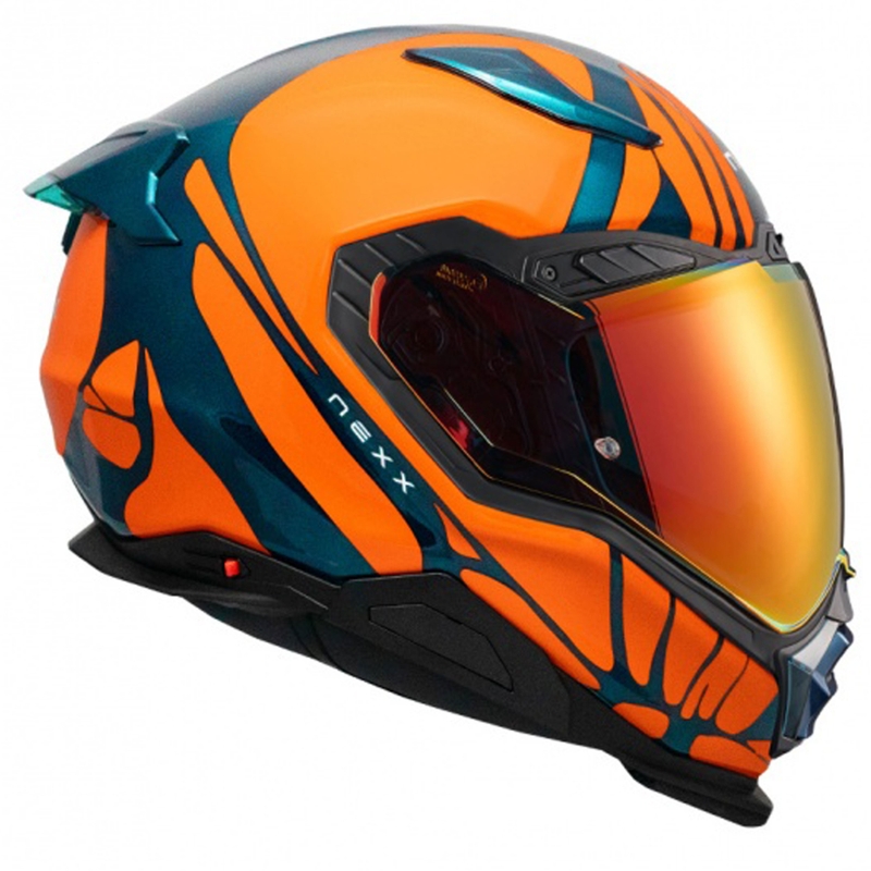 Nexx X.WST3 B-Side full-face motoristična čelada modro-oranžna