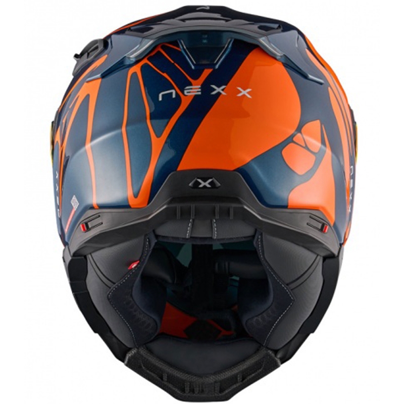 Nexx X.WST3 B-Side full-face motoristična čelada modro-oranžna