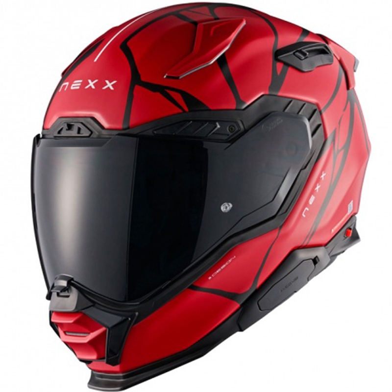 Nexx X.WST3 B-Side full-face motoristična čelada rdeče-črna