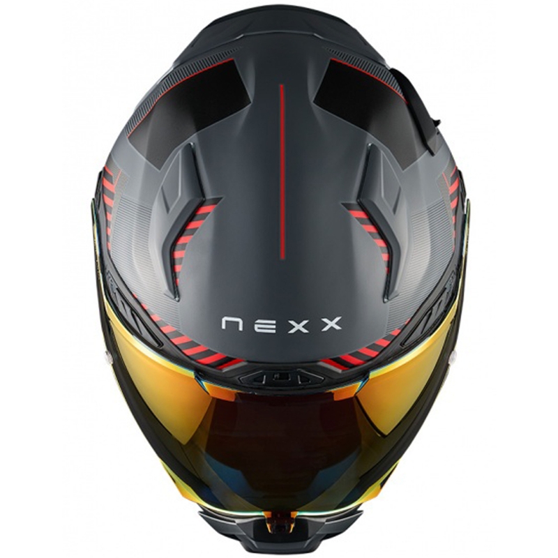 Integralna motoristična čelada Nexx X.WST3 Fluence sivo-rdeča