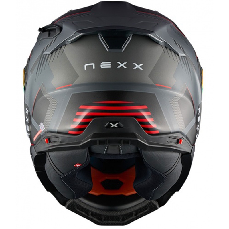 Integralna motoristična čelada Nexx X.WST3 Fluence sivo-rdeča