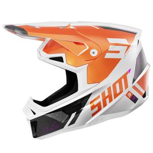 Motokros čelada Shot Lite Ultra perla oranžna