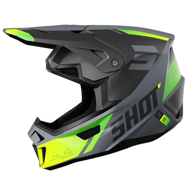 Motokros čelada Shot Lite Ultra mat fluo rumena