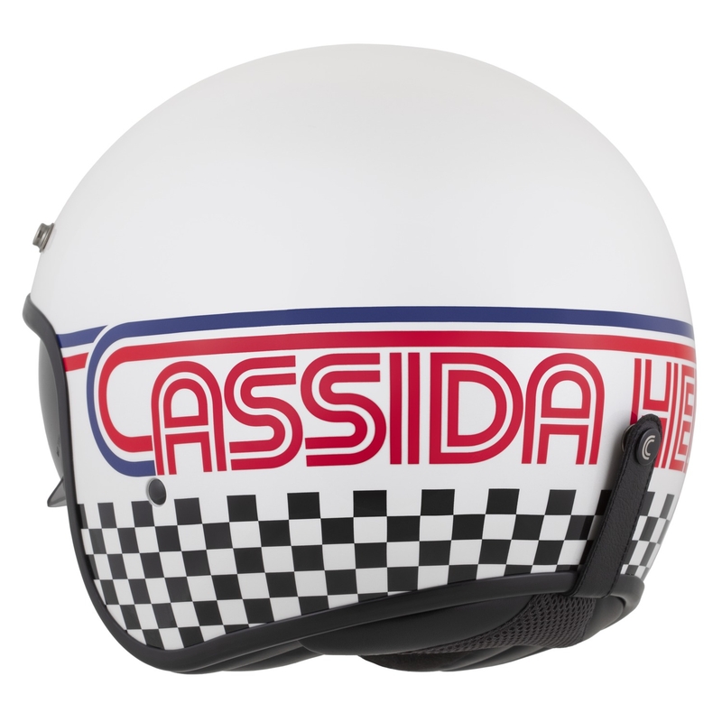 Cassida Oxygen 2.0 Rondo odprta motoristična čelada biserno bela-rdeča-modra-črna