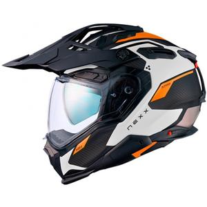 Enduro čelada Nexx X.WED3 Keyo belo-oranžna