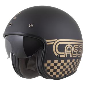 Odprta motoristična čelada Cassida Oxygen 2.0 Rondo mat črno-zlata