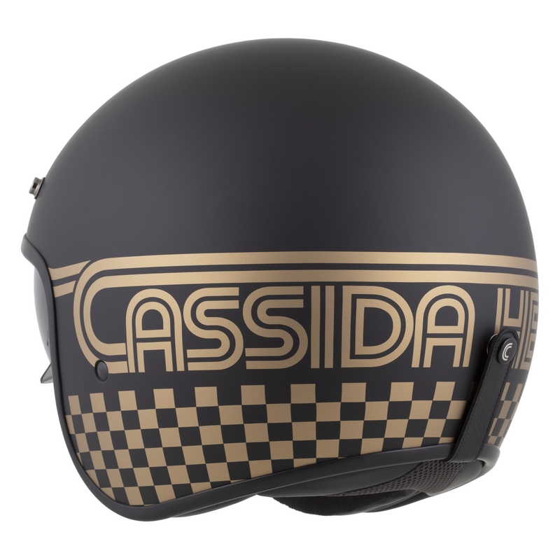 Odprta motoristična čelada Cassida Oxygen 2.0 Rondo mat črno-zlata