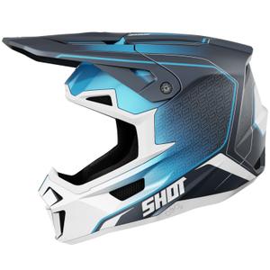 Motokros čelada Shot Lite Challenger mat modra
