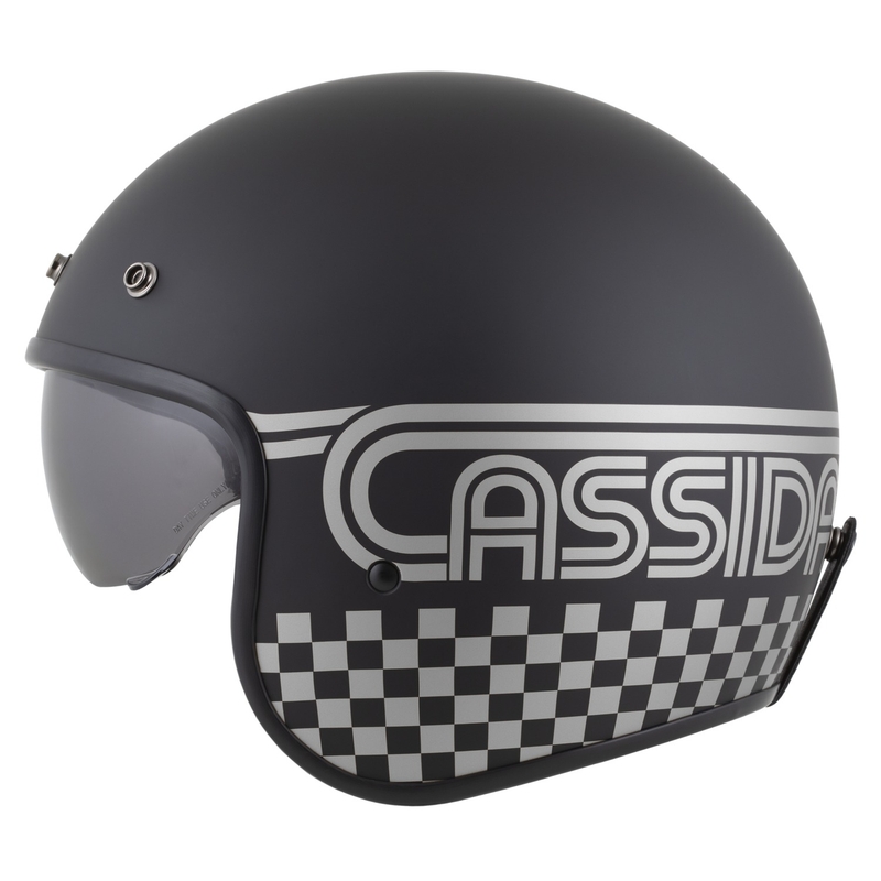 Odprta motoristična čelada Cassida Oxygen 2.0 Rondo mat črno-srebrna