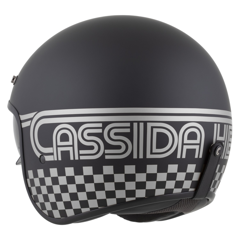 Odprta motoristična čelada Cassida Oxygen 2.0 Rondo mat črno-srebrna