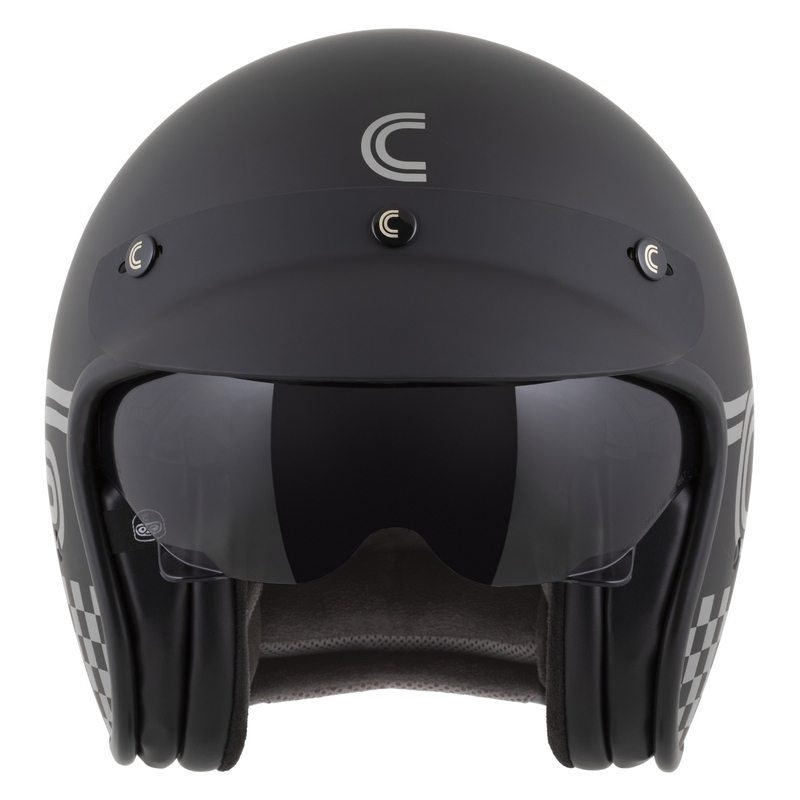 Odprta motoristična čelada Cassida Oxygen 2.0 Rondo mat črno-srebrna