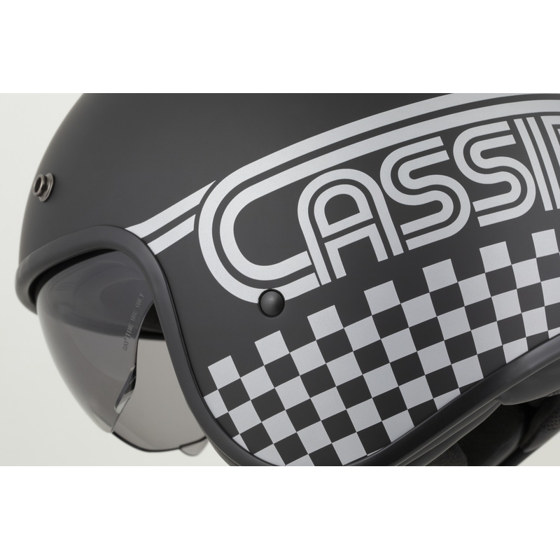 Odprta motoristična čelada Cassida Oxygen 2.0 Rondo mat črno-srebrna