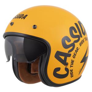 Odprta motoristična čelada Cassida Oxygen 2.0 Gear rumeno-črna