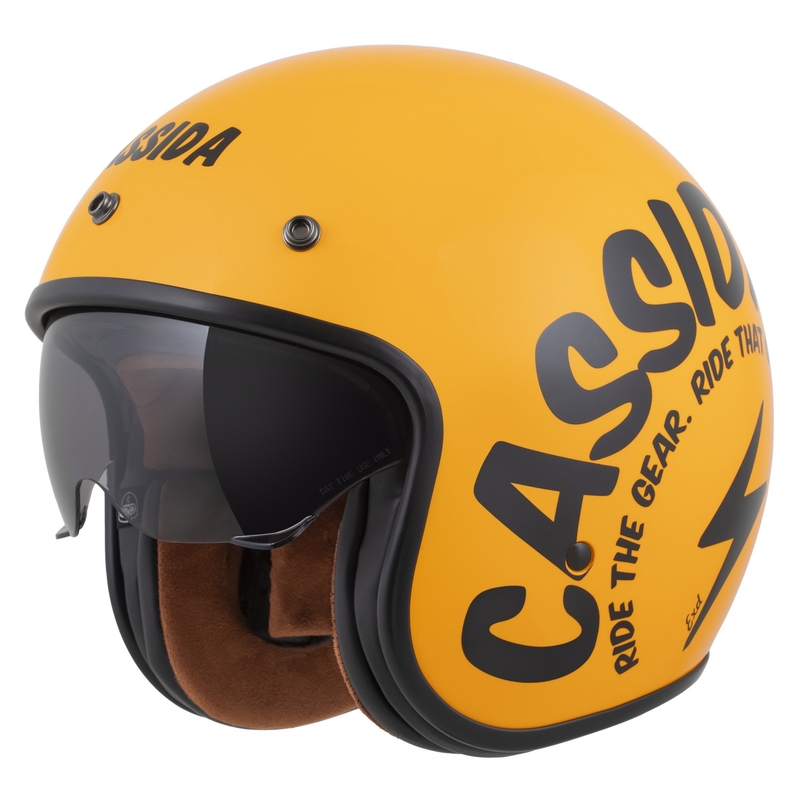 Odprta motoristična čelada Cassida Oxygen 2.0 Gear rumeno-črna