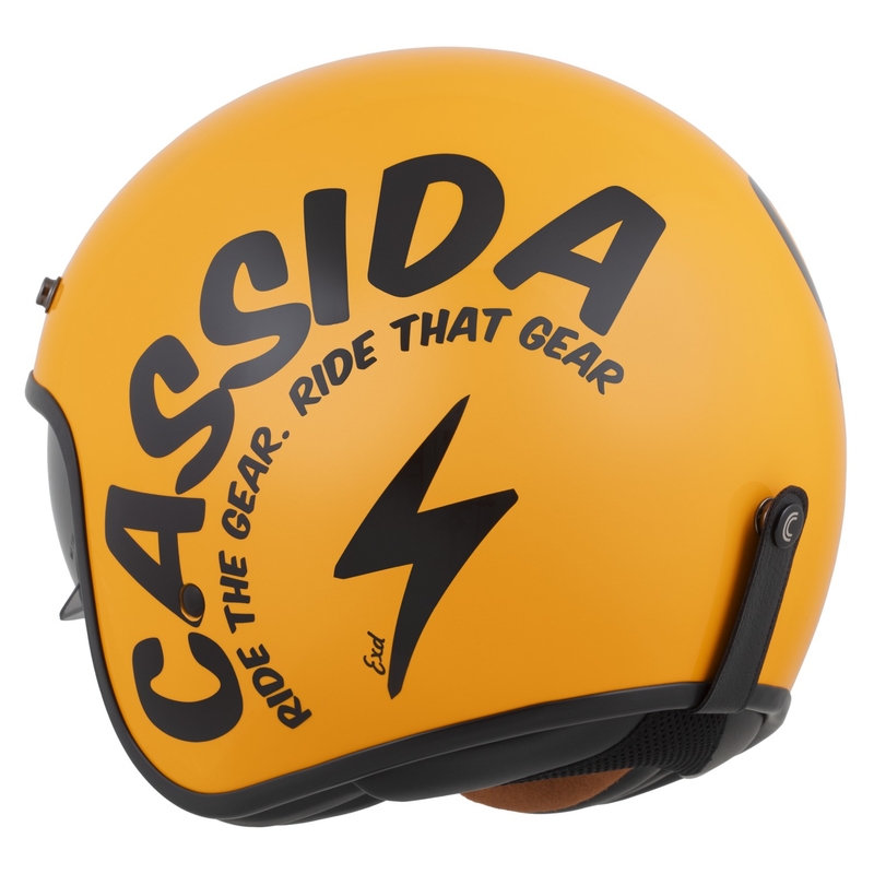 Odprta motoristična čelada Cassida Oxygen 2.0 Gear rumeno-črna