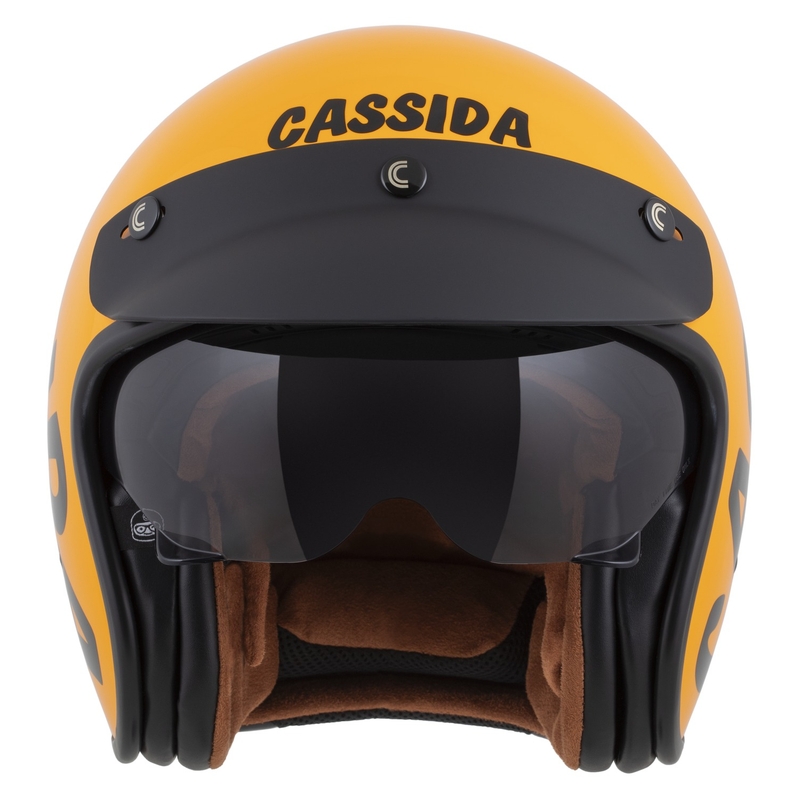 Odprta motoristična čelada Cassida Oxygen 2.0 Gear rumeno-črna