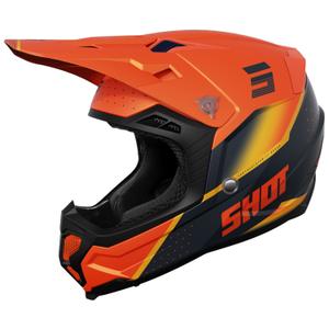Motokros čelada Shot Core Honor oranžno-črna mat