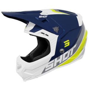 Motokros čelada Shot Core Custom modro-biserna