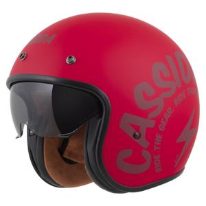 Motoristična čelada z odprtim obrazom Cassida Oxygen 2.0 Gear Matte Red-Dark Red