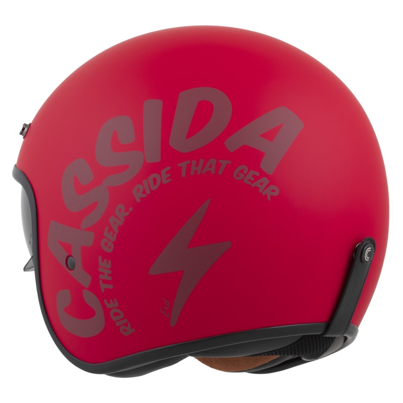 Motoristična čelada z odprtim obrazom Cassida Oxygen 2.0 Gear Matte Red-Dark Red