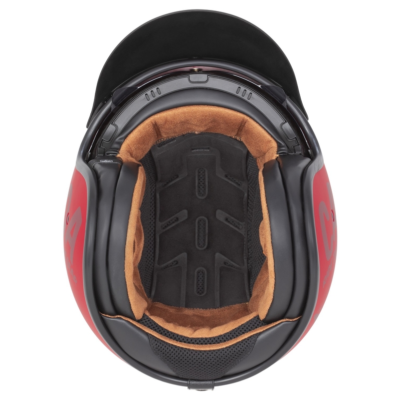 Motoristična čelada z odprtim obrazom Cassida Oxygen 2.0 Gear Matte Red-Dark Red