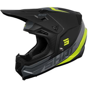 Motokros čelada Shot Core Custom črno-fluo rumena
