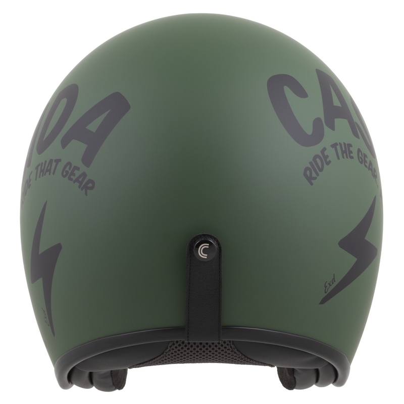 Motoristična čelada Cassida Oxygen 2.0 Gear z odprtim obrazom, mat zeleno-črna