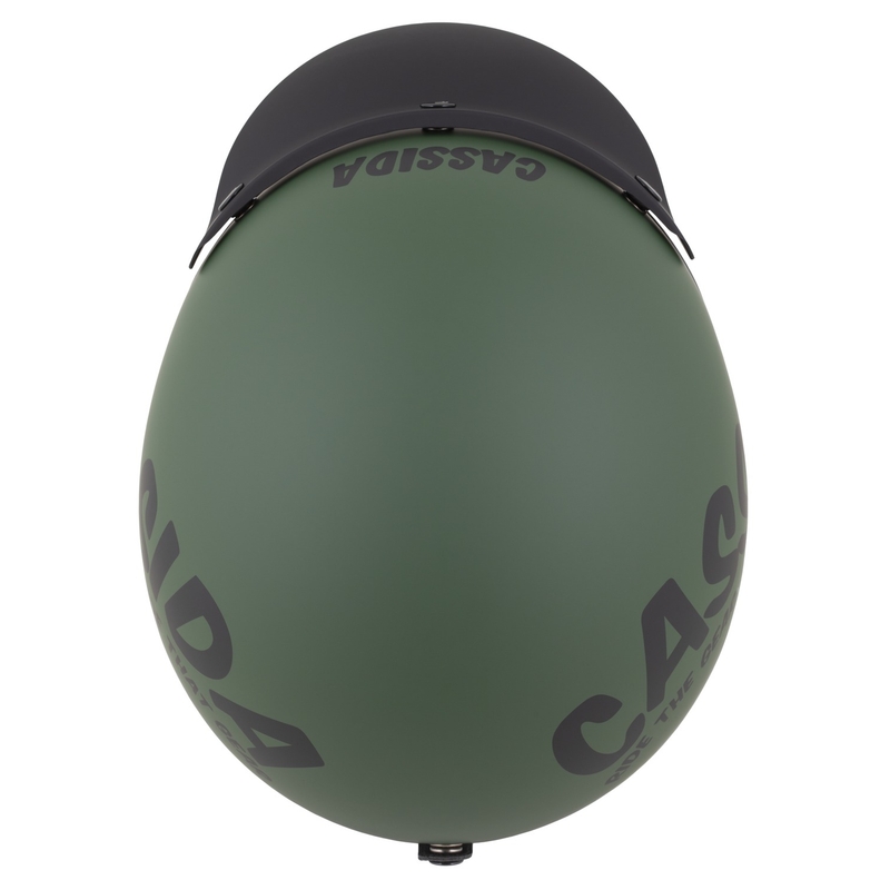 Motoristična čelada Cassida Oxygen 2.0 Gear z odprtim obrazom, mat zeleno-črna
