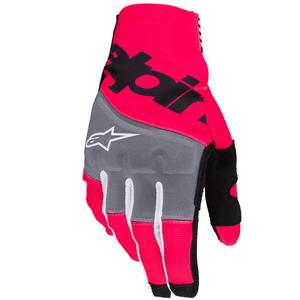 Alpinestars Techstar rokavice za motokros črno-fluo roza