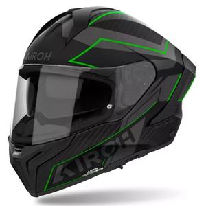 Celoobrazna motoristična čelada Airoh MATRYX Sentinel mat zelena
