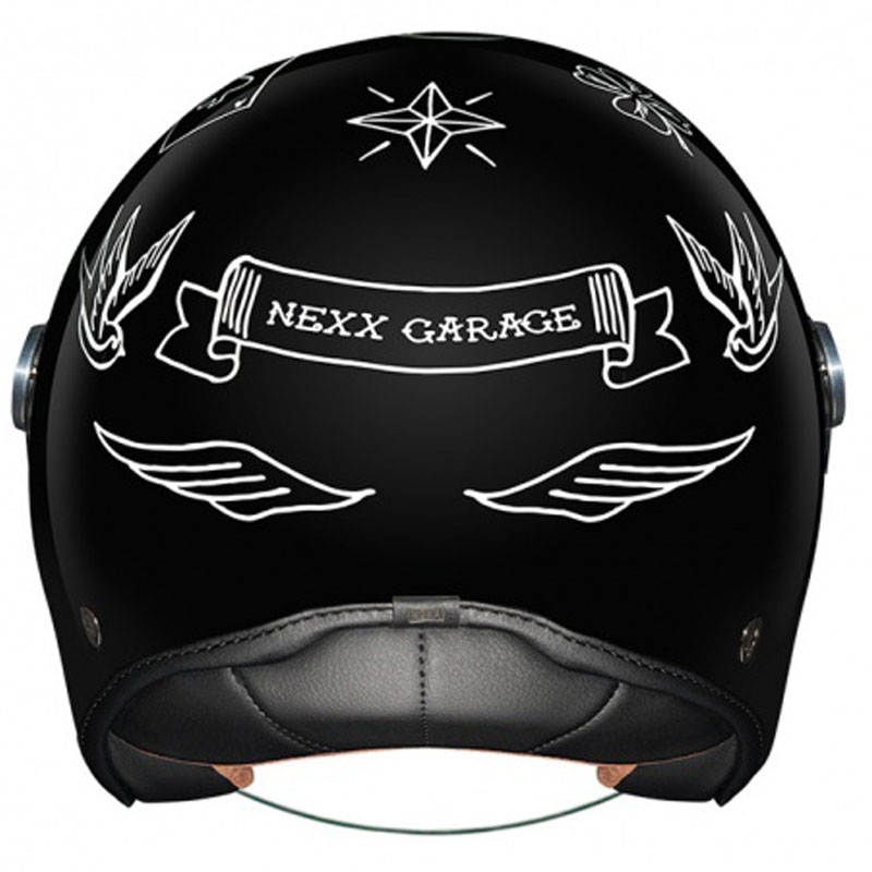 Odprta čelada Nexx X.G30 Tattoo črno-bela razprodaja