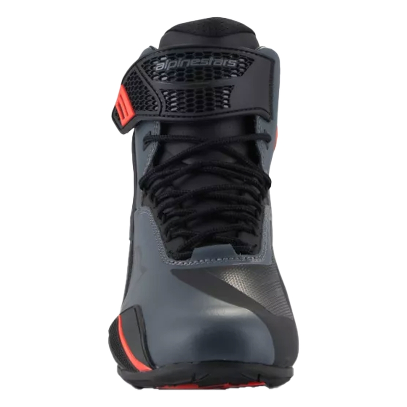 Motoristični škornji Alpinestars Faster-4 črno-sivo-fluo rdeči