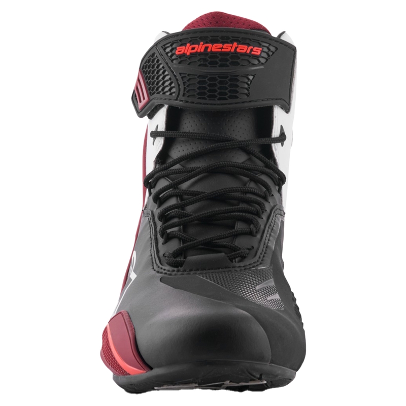 Motoristični škornji Alpinestars Faster-4 črno-beli-temno rdeči