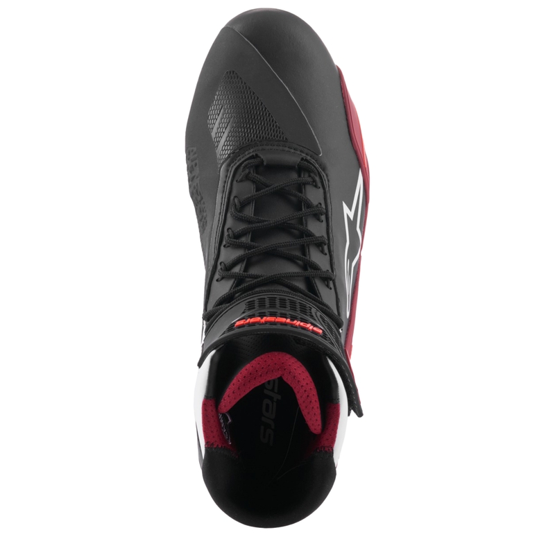 Motoristični škornji Alpinestars Faster-4 črno-beli-temno rdeči