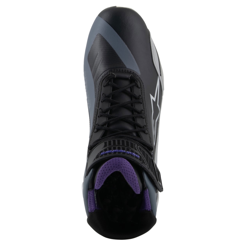 Ženski motoristični škornji Alpinestars Stella Faster-4 črno-sivo-vijolični