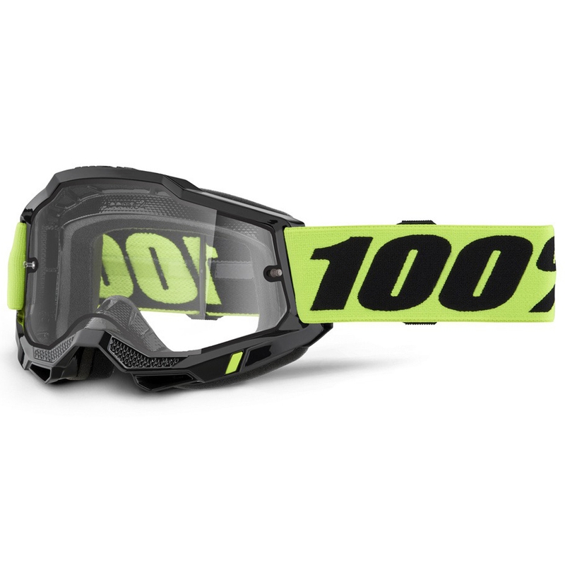 Motokros očala 100% ACCURI 2 Enduro rumena z dvojnim prozornim pleksi steklom