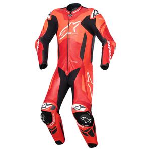 Enodelna usnjena motoristična obleka Alpinestars GP Plus V4 Sprint, združljiva s Tech-air, Fluo Red-Red-White-Black