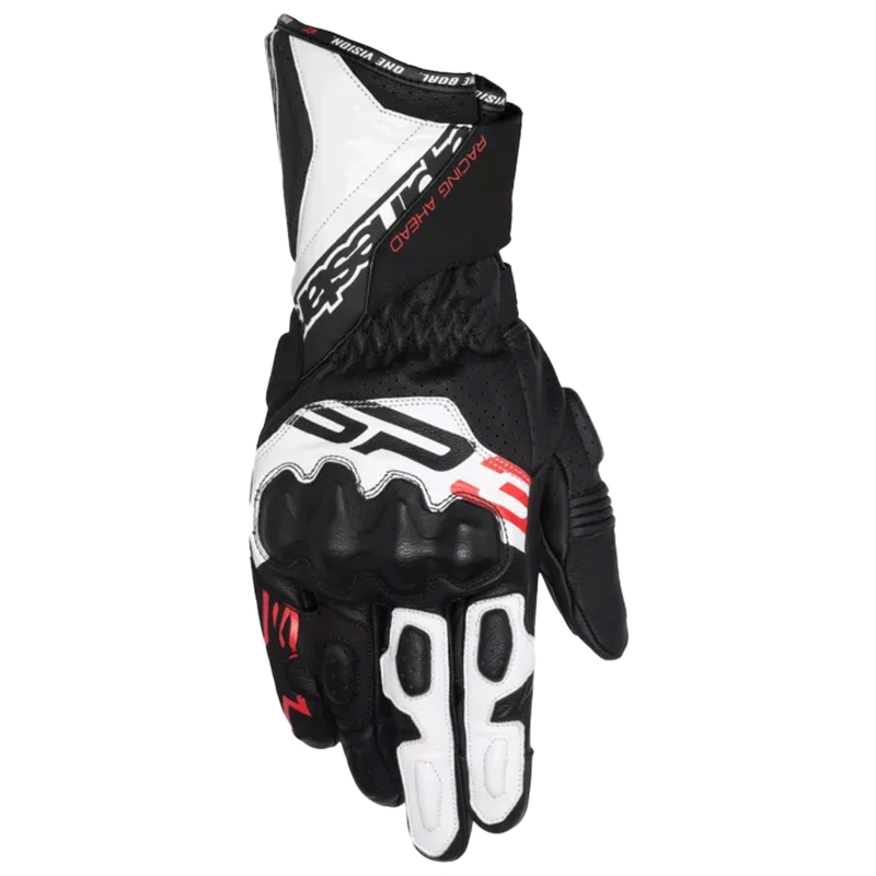 Alpinestars SP-3 motoristične rokavice črno-belo-fluo rdeče