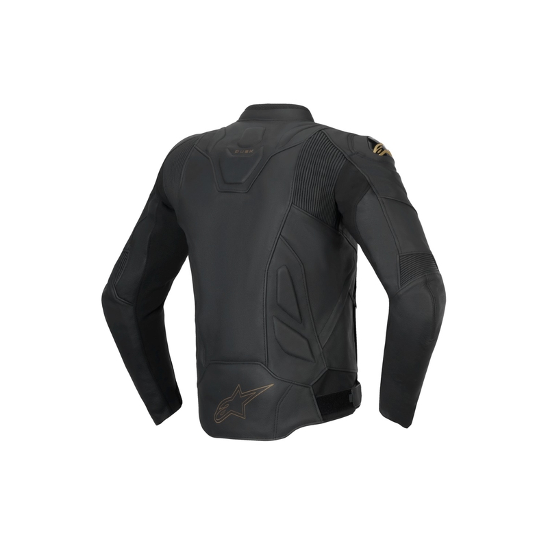 Alpinestars Dusk usnjena motoristična jakna črno-zlata