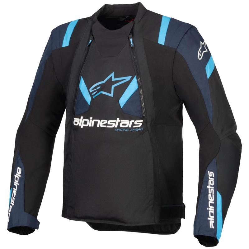 Alpinestars T-Stunt Air motoristična jakna črno-modra-svetlo modra