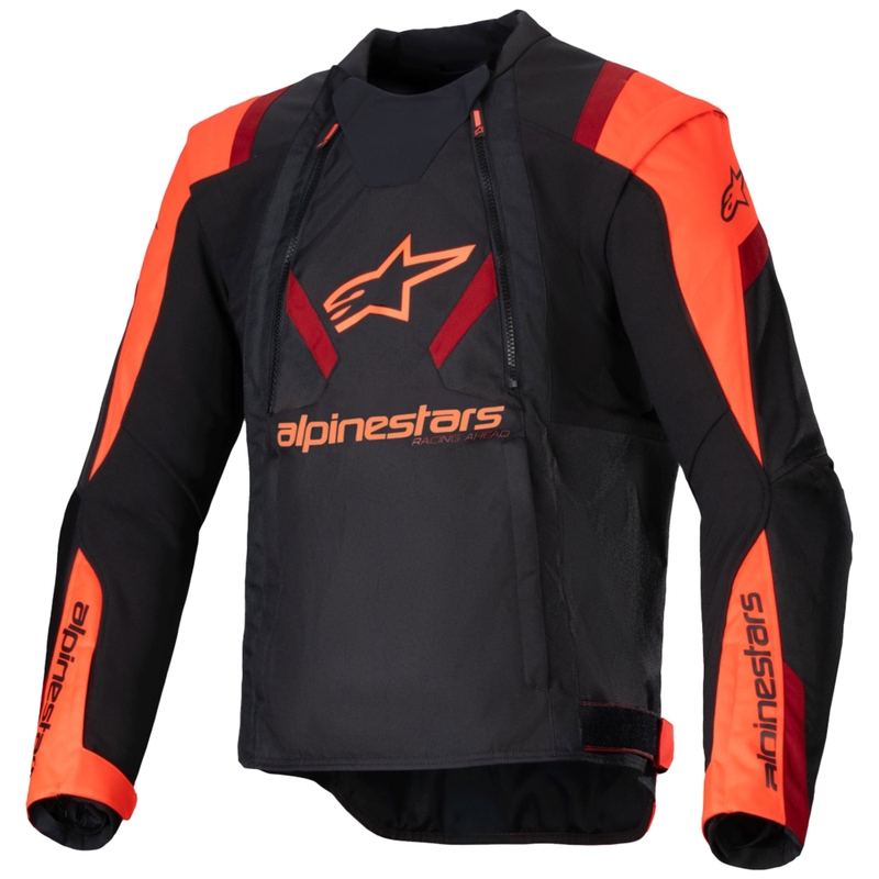 Alpinestars T-Stunt Air motoristična jakna črno-fluo rdeče-rdeča