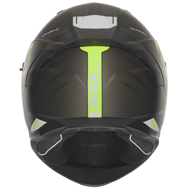 Celoobrazna motoristična čelada NOX N401 Crower mat črno-fluo rumena