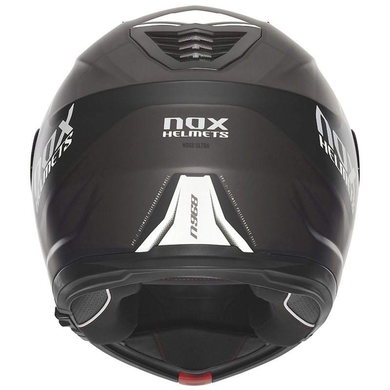 Preklopna motoristična čelada NOX N968 Ultra mat črno-bela