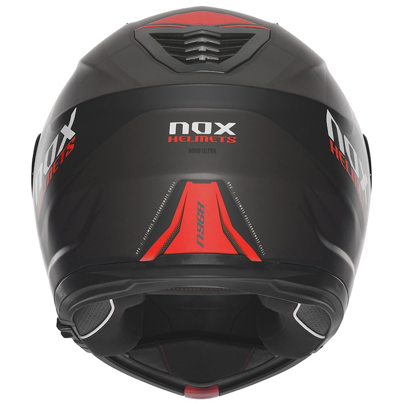 Motoristična čelada na preklop NOX N968 Ultra mat črno-rdeča