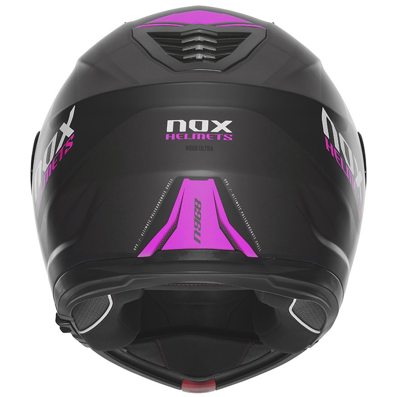 Motoristična čelada na preklop NOX N968 Ultra mat črno-roza
