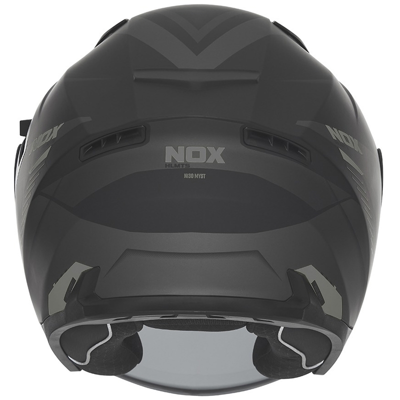 Odprta motoristična čelada NOX N130 Myst mat črno-srebrna