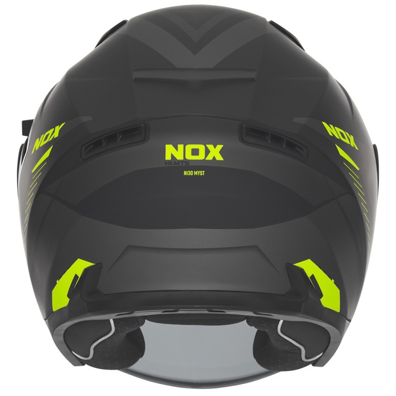 Odprta motoristična čelada NOX N130 Myst mat črno-fluo rumena