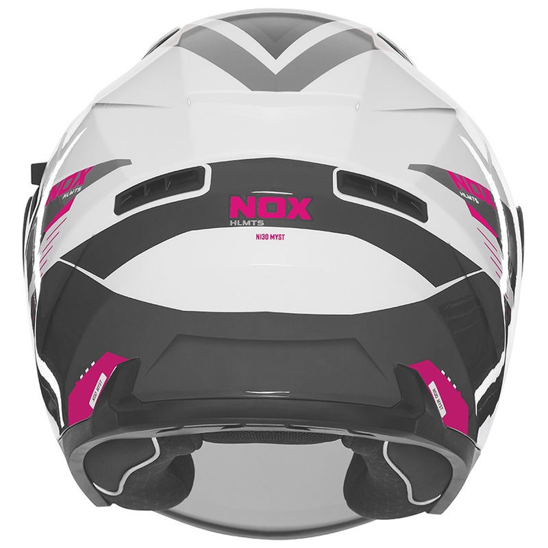 Odprta motoristična čelada NOX N130 Myst bela-črna-roza