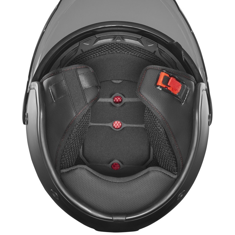 Odprta motoristična čelada NOX N182 mat črne barve